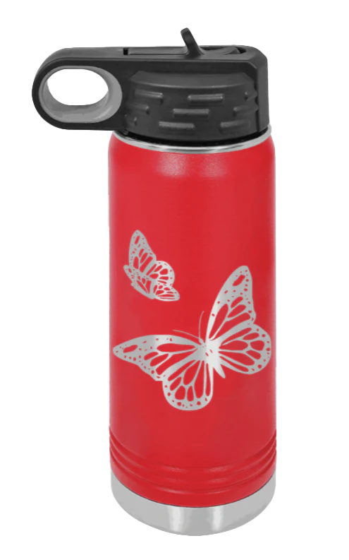Butterflies - 20oz Water Bottle Laser Engraved - Image 13