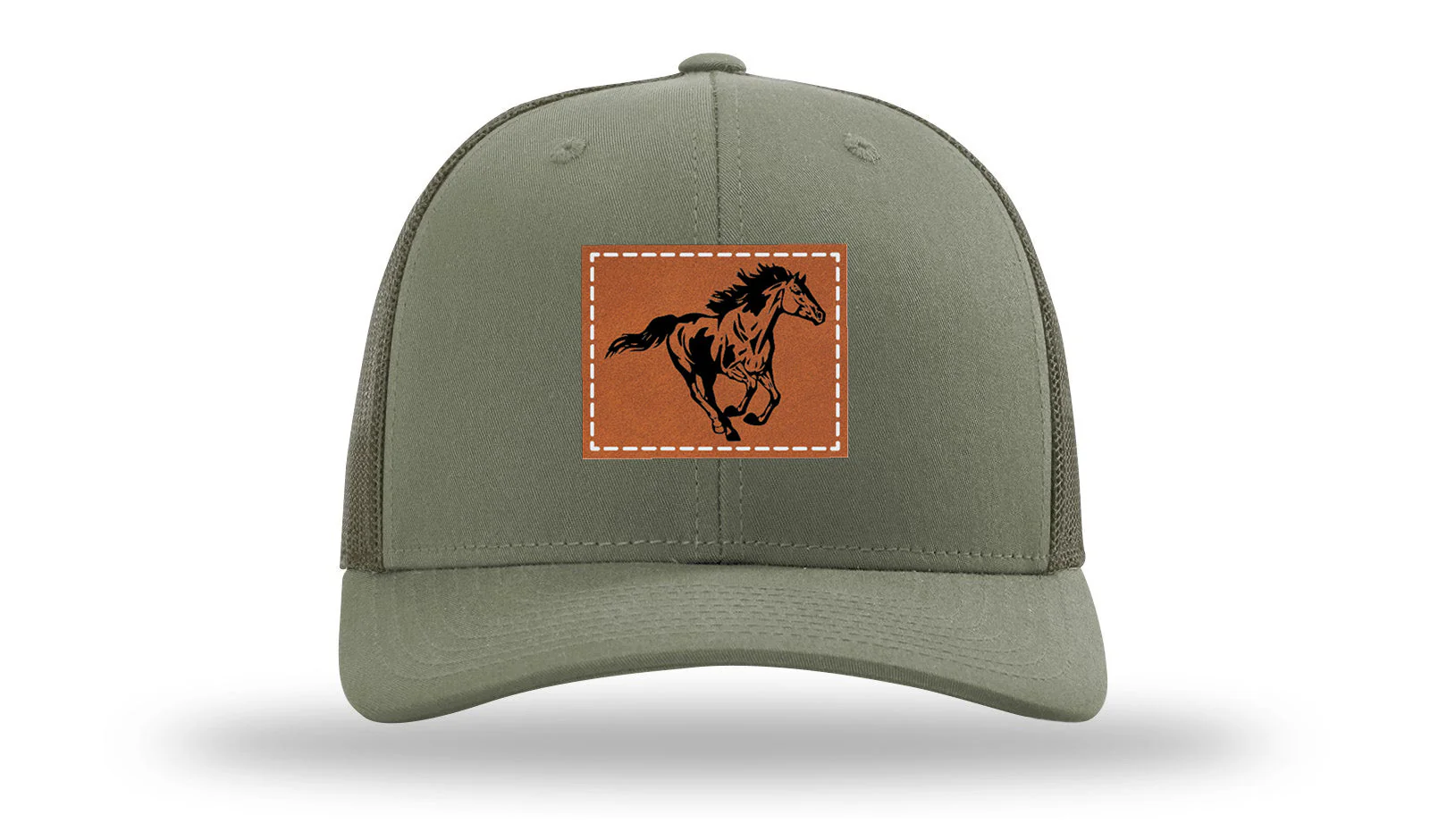 Horse 3 Leather Patch Richardson 112 Hat - Image 3