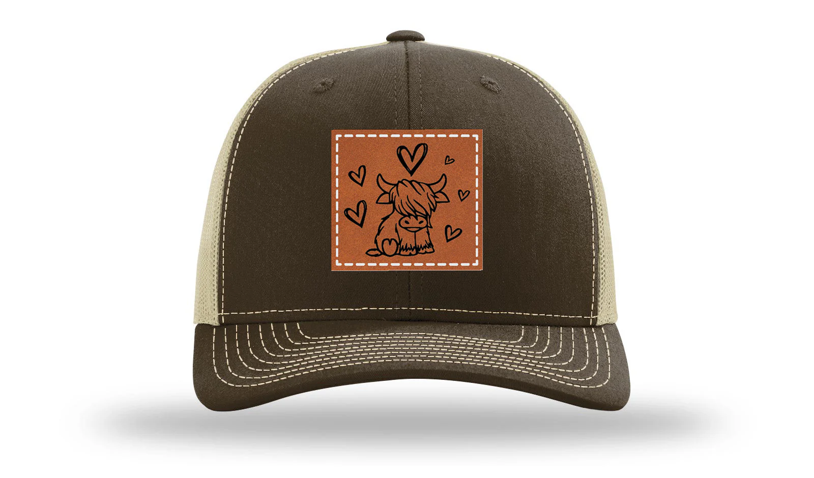 Highlander Cow Leather Patch Richardson 112 Hat - Image 8