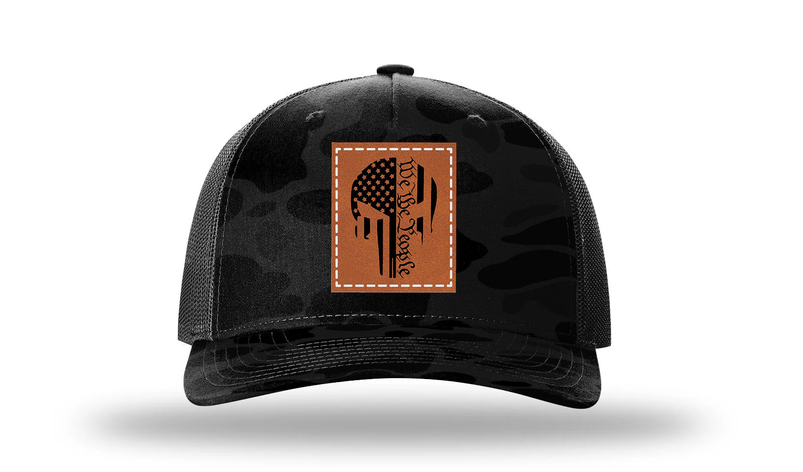 Punisher We The People Leather Patch Richardson 112PFP Hat - Image 15