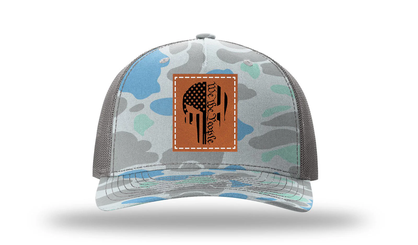 Punisher We The People Leather Patch Richardson 112PFP Hat - Image 16