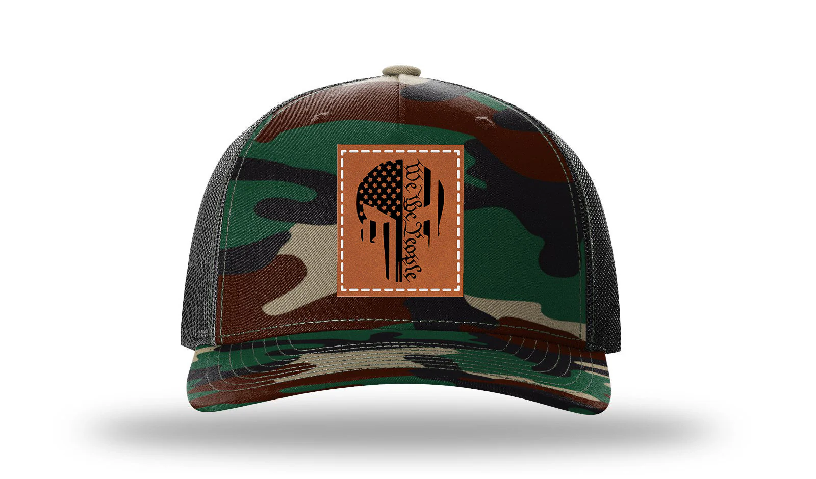 Punisher We The People Leather Patch Richardson 112PFP Hat - Image 6