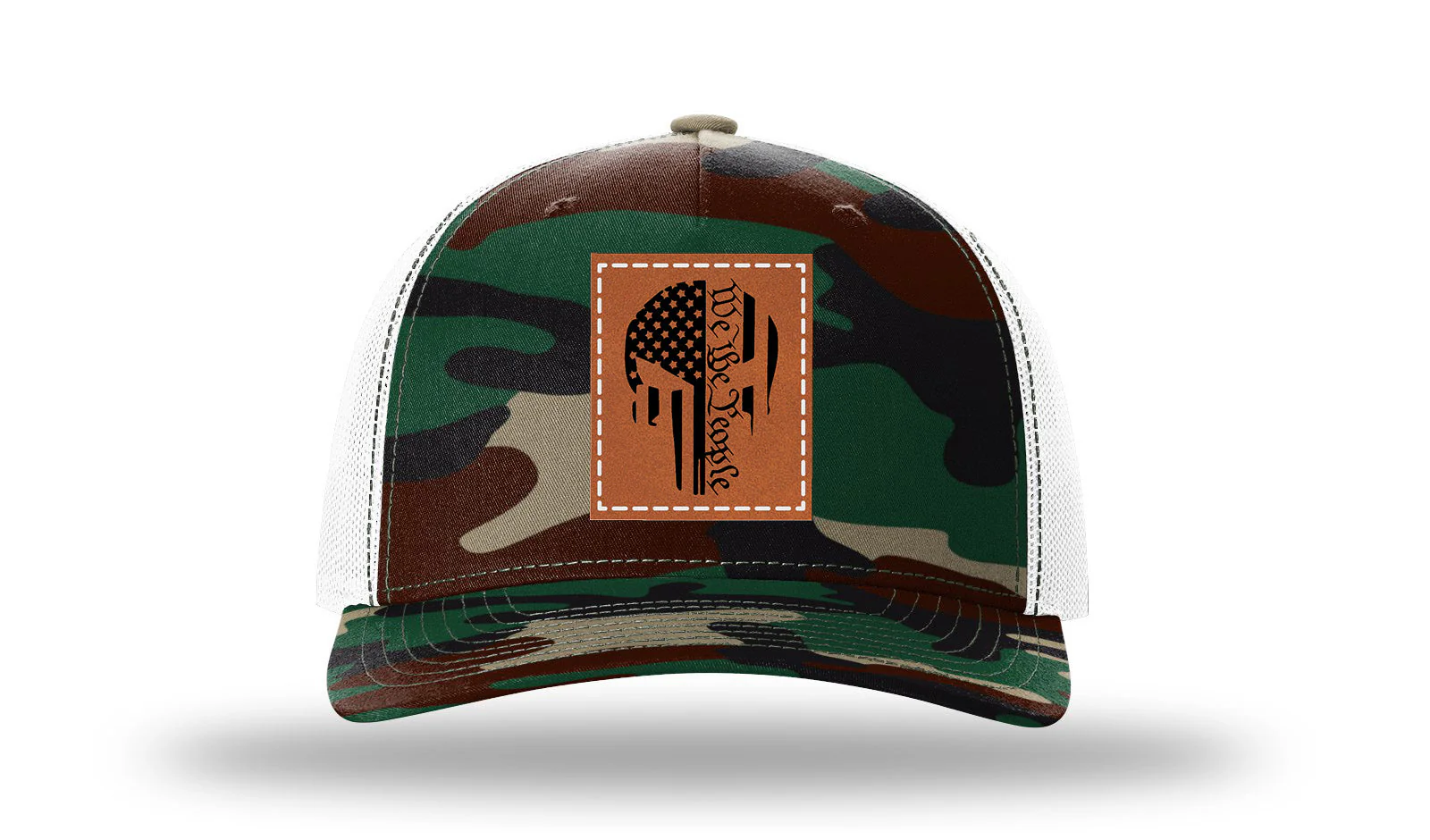 Punisher We The People Leather Patch Richardson 112PFP Hat - Image 7