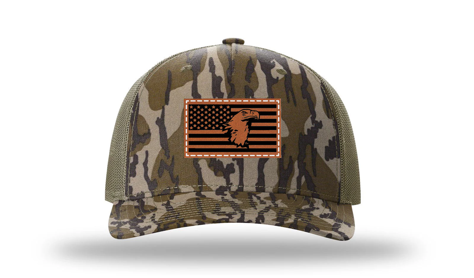 Eagle Flag Leather Patch Richardson 112PFP Hat - Image 12