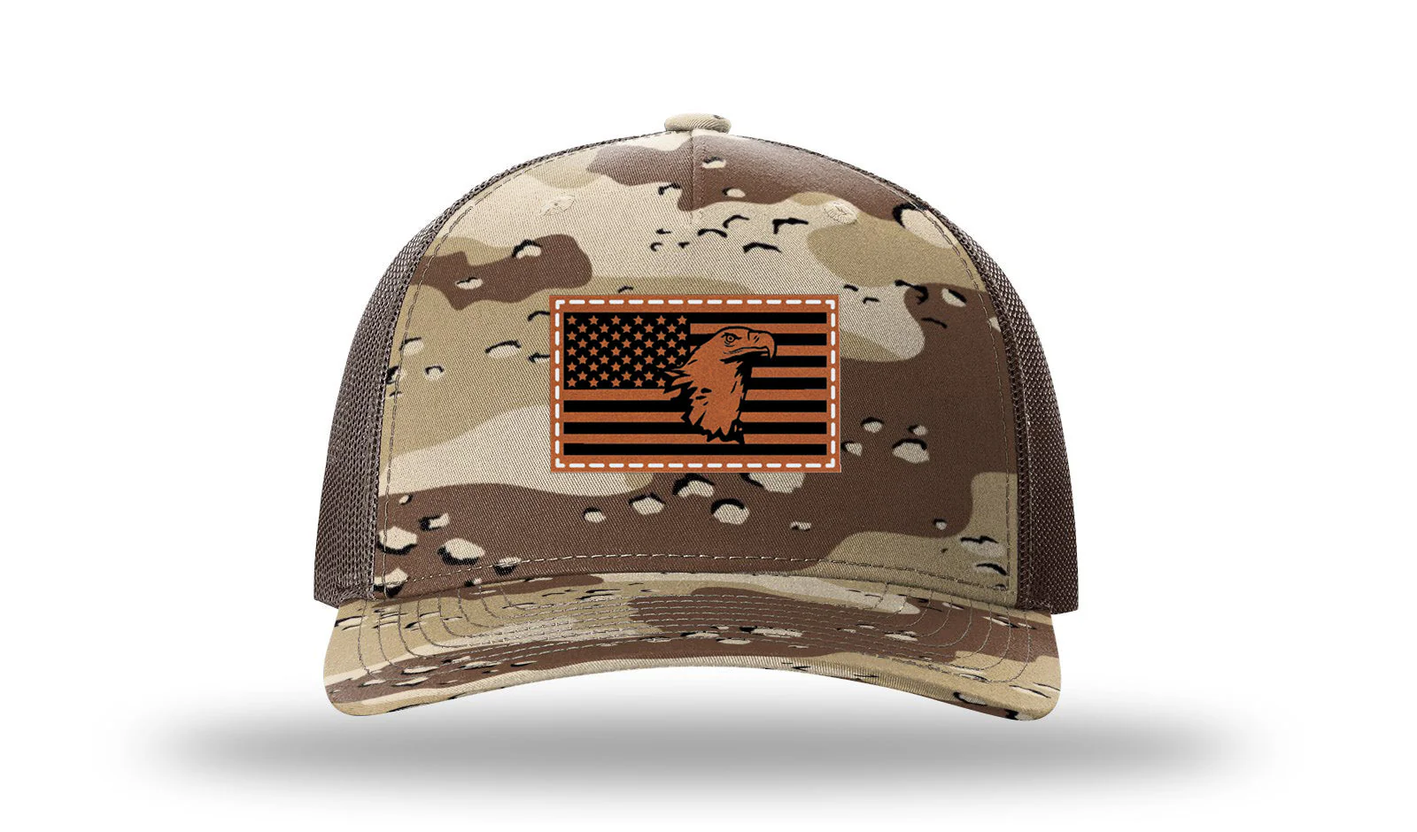 Eagle Flag Leather Patch Richardson 112PFP Hat - Image 5