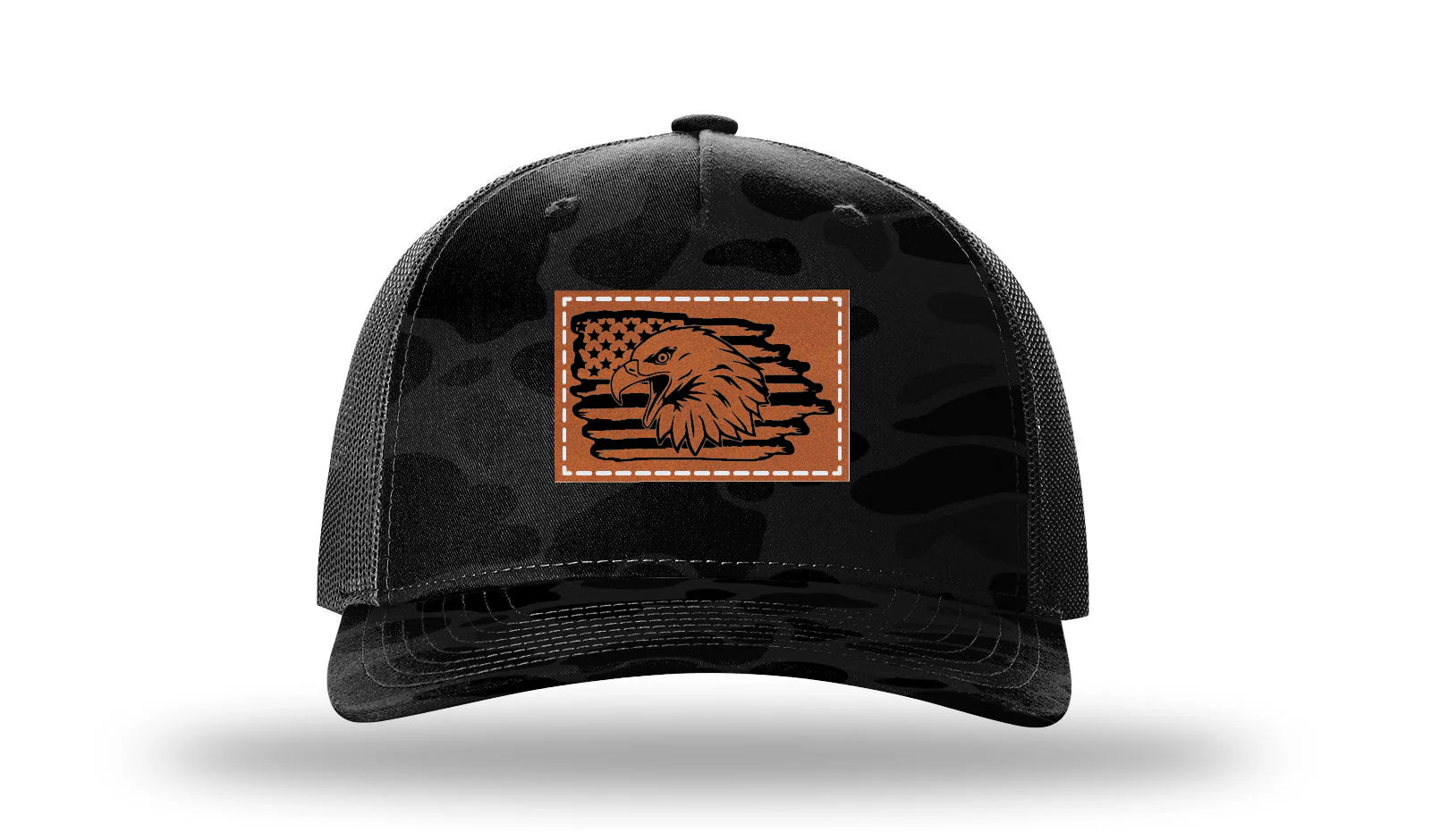 Eagle Flag 2 Leather Patch Richardson 112PFP Hat - Image 15