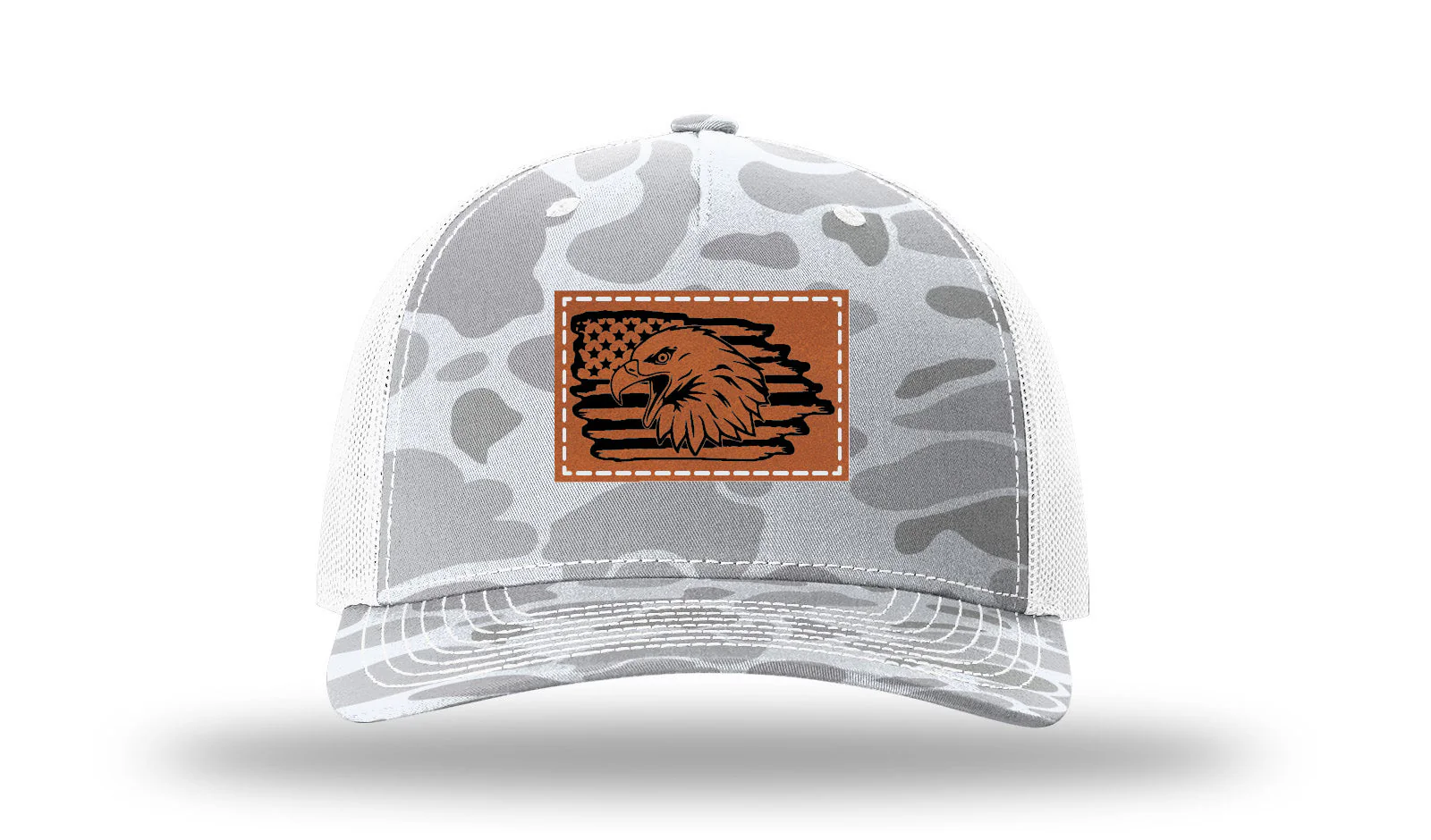 Eagle Flag 2 Leather Patch Richardson 112PFP Hat - Image 4