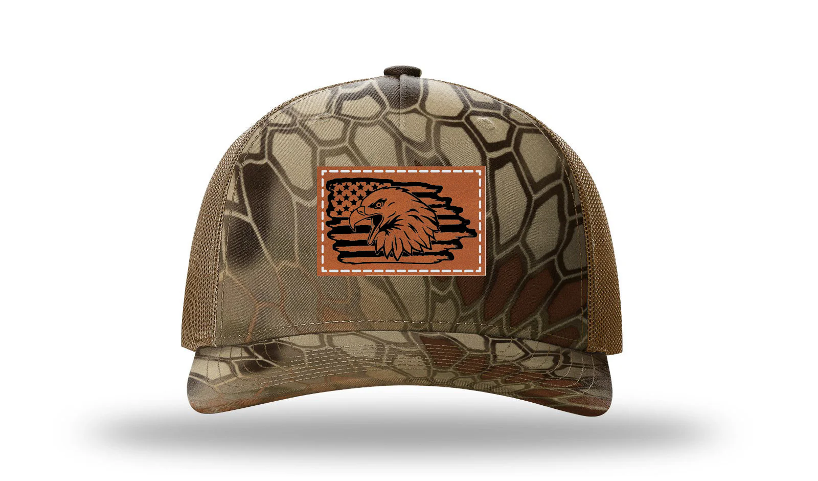 Eagle Flag 2 Leather Patch Richardson 112PFP Hat - Image 9
