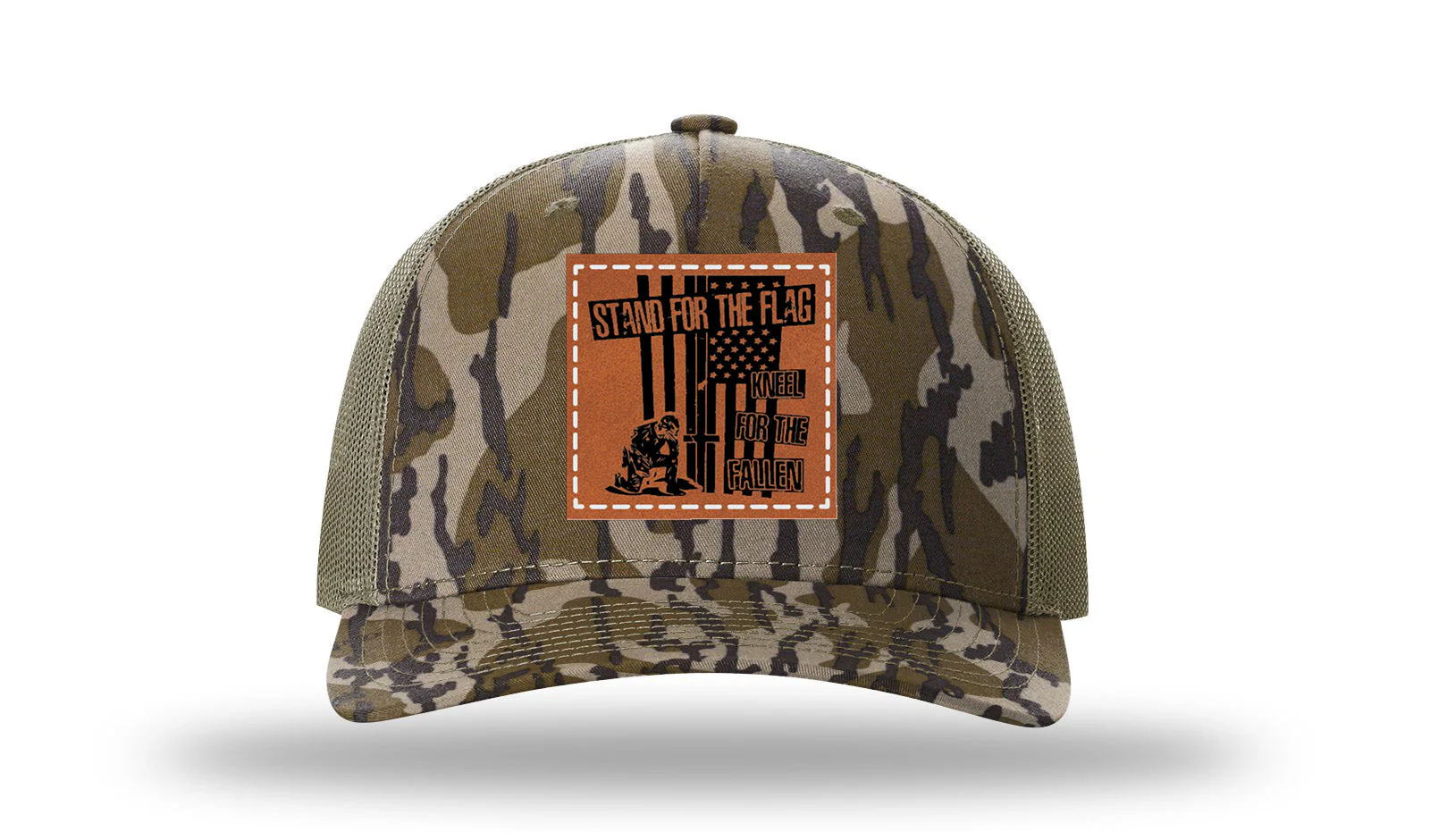 Stand For The Flag  2 Leather Patch Richardson 112PFP Hat - Image 12