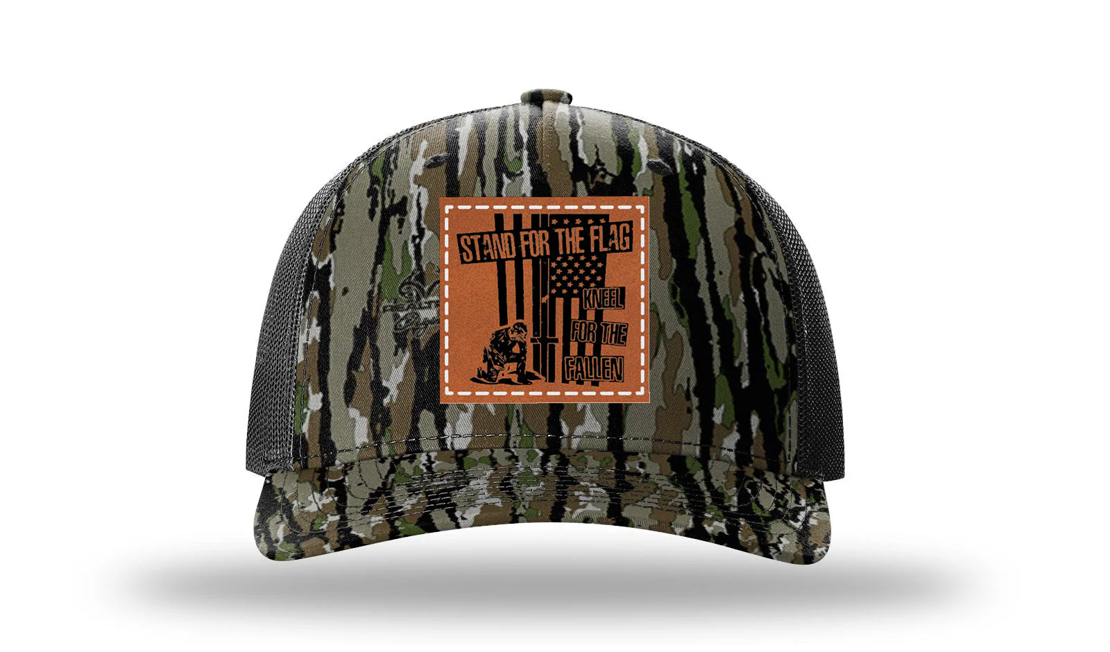 Stand For The Flag  2 Leather Patch Richardson 112PFP Hat - Image 14