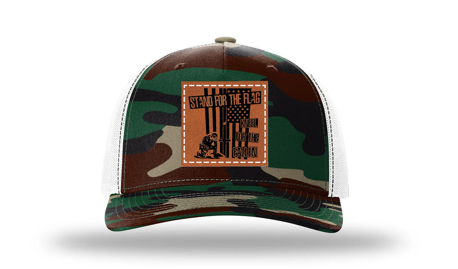 Stand For The Flag  2 Leather Patch Richardson 112PFP Hat - Image 7