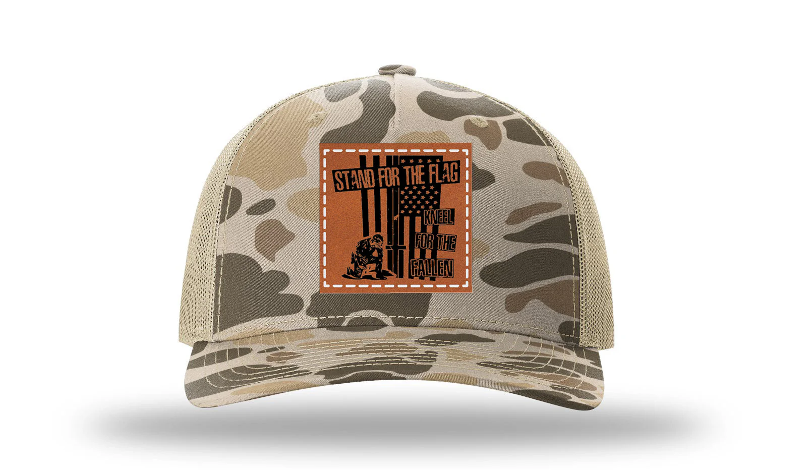 Stand For The Flag  2 Leather Patch Richardson 112PFP Hat - Image 8