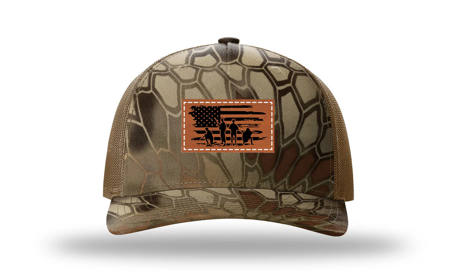 Vet Flag Leather Patch Richardson 112PFP Hat - Image 10
