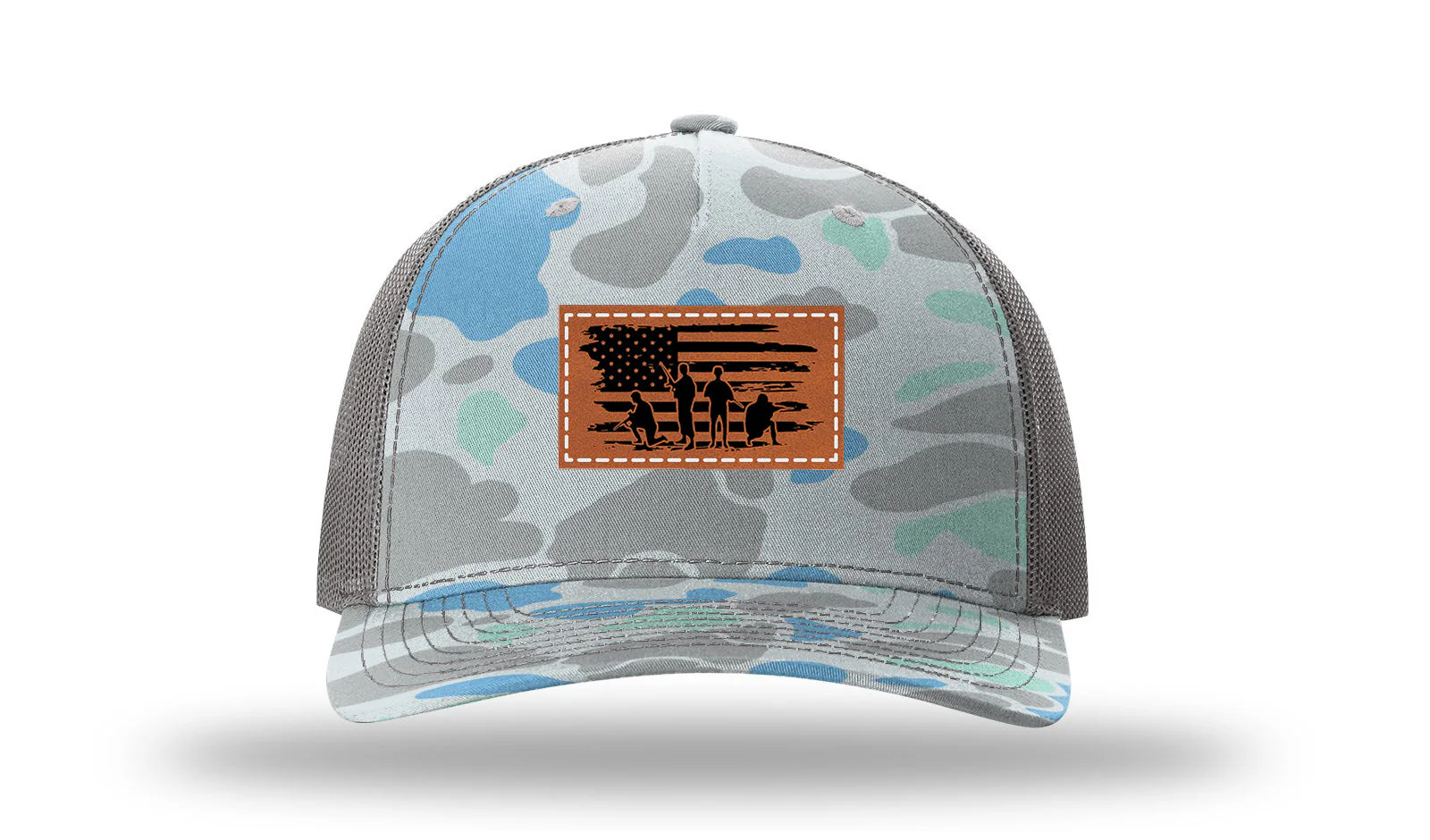 Vet Flag Leather Patch Richardson 112PFP Hat - Image 16