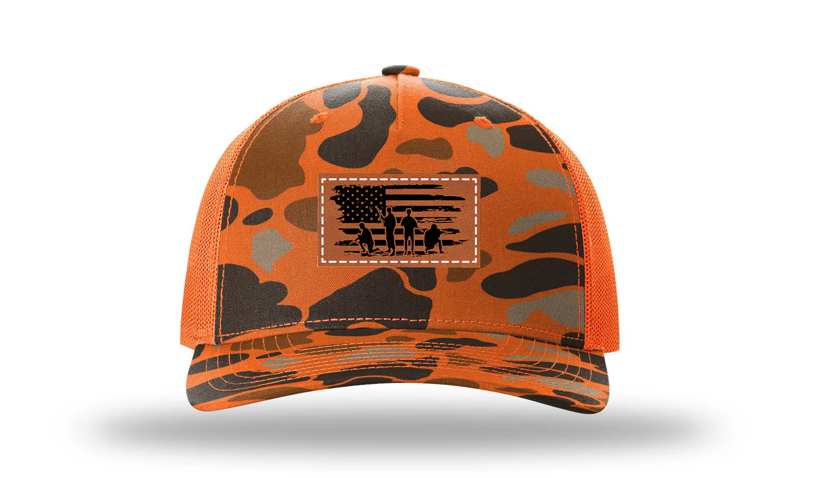 Vet Flag Leather Patch Richardson 112PFP Hat - Image 3