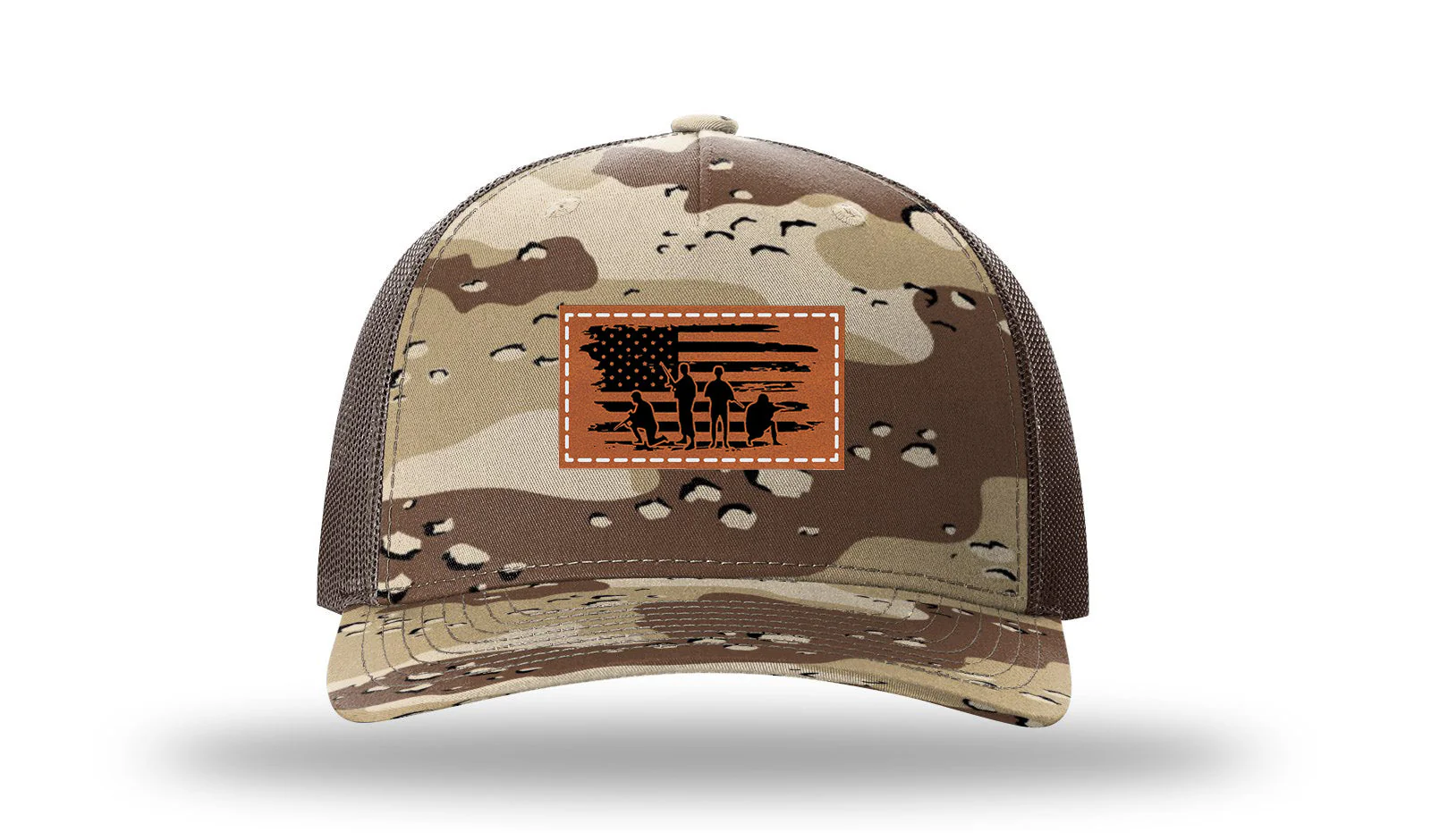 Vet Flag Leather Patch Richardson 112PFP Hat - Image 5