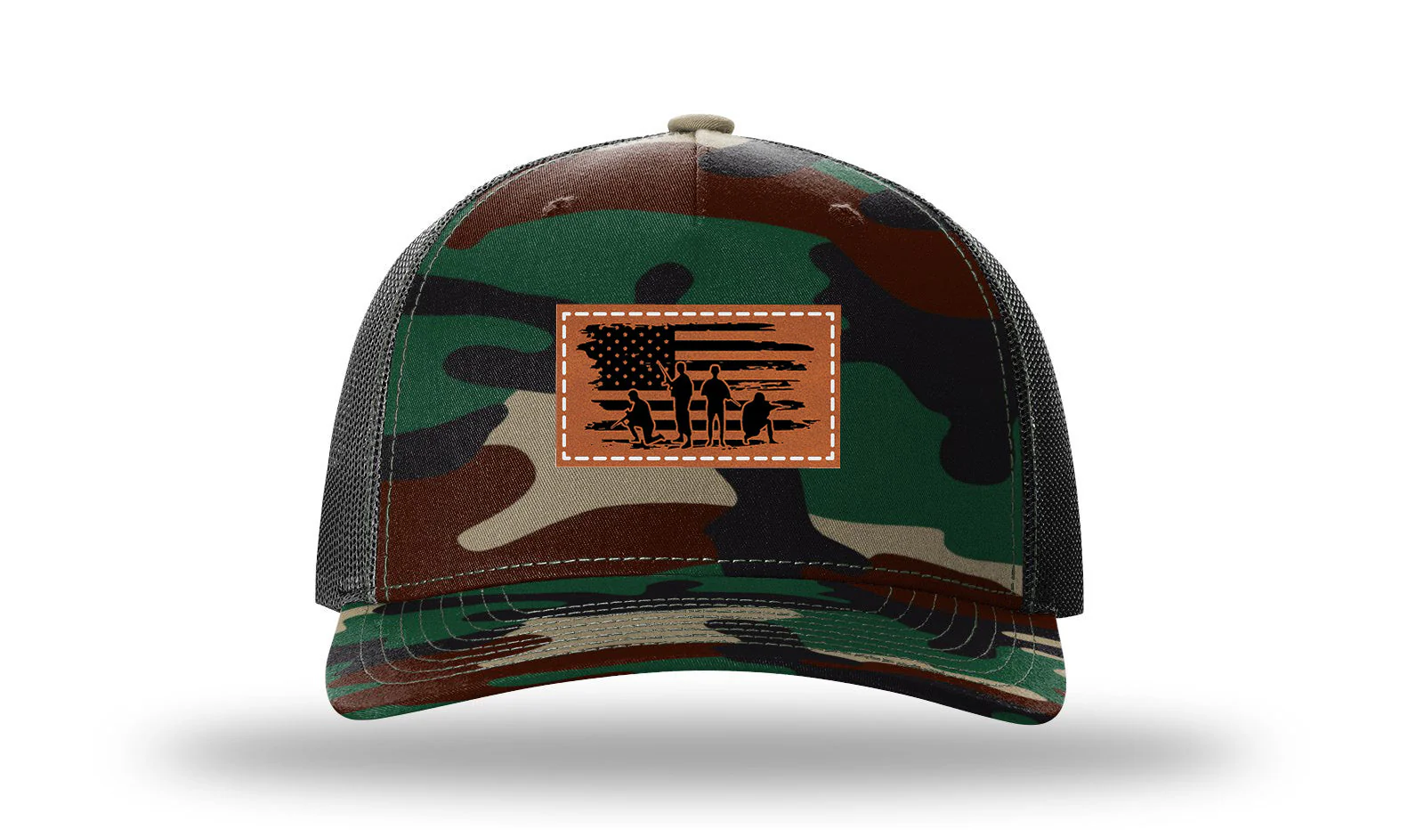 Vet Flag Leather Patch Richardson 112PFP Hat - Image 6