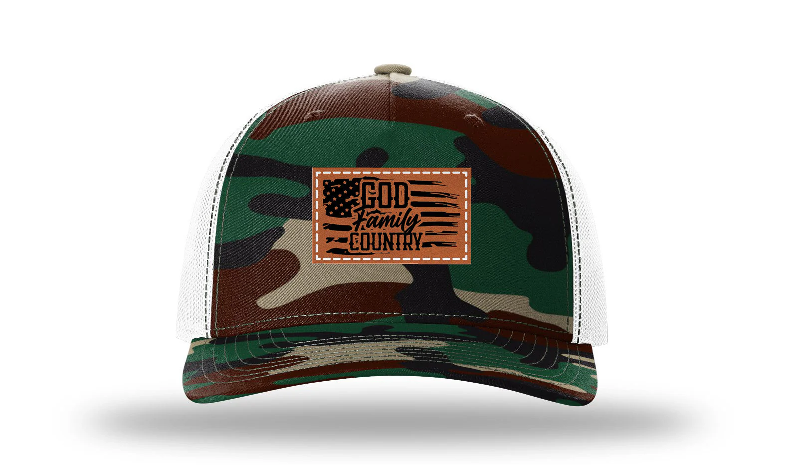 God Family Country Leather Patch Richardson 112PFP Hat - Image 7