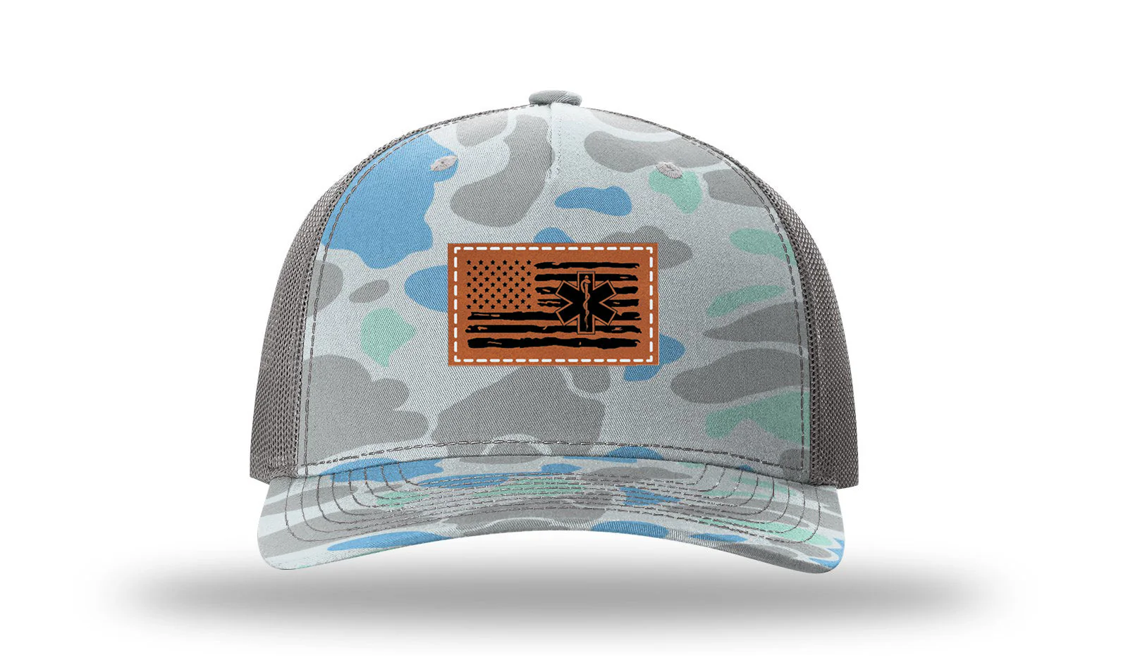 EMS Flag Leather Patch Richardson 112PFP Hat - Image 16